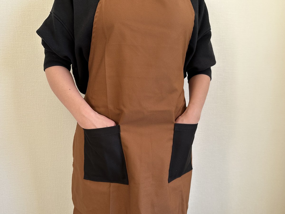 DOUBLE POCKET APRON “2TONE COLOR”※BROWN COLOR