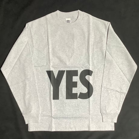 DL3    “LONG SLEEVE TーSHIRTS” YES”  GREY  COLOR  ※ブラックロゴ