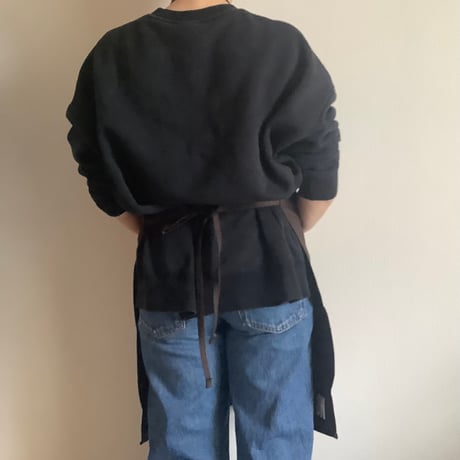 DR(DB)1 ADULT APRON  “YES” ※生成りロゴ　“DARK BROWN COLOR