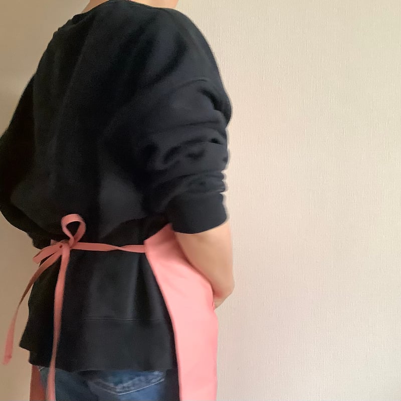 DR(PK)3 ”SMILE FOR YOU“ APRON (生成りロゴ)PINK COL