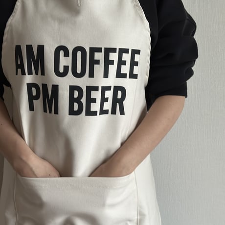 DRESSSEN ADULT APRON  "AM COFFEE PM BEER"