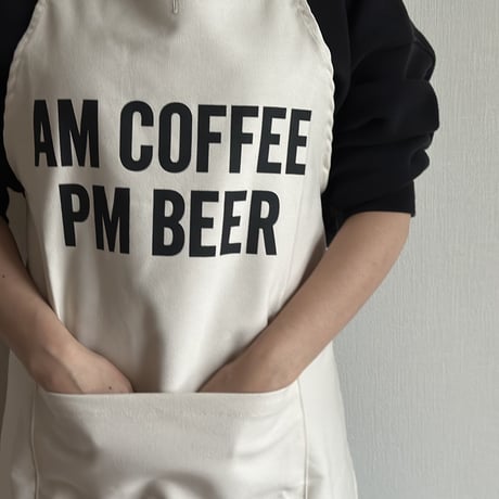ADULT APRON  " #9 AM COFFEE PM BEER"