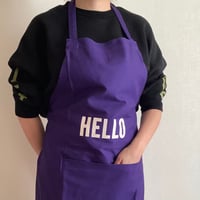 REVERSIBLE  APRON“HELLO/GOODBYE ”