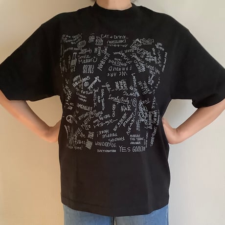 DSS2 DRES“SPECIAL”SSEN    ARCHIVE デザイン　  T-SHIRTS (グレー色ロゴ) BLACK COLOR