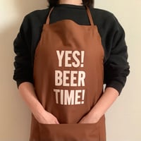 DR(BN)10  ADULT APRON YES! BEER TIME！  ※生成色ロゴ