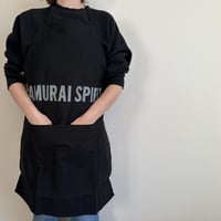 ADULT APRON  DR(BLK)6  ”SAMURAI SPIRIT “ BLACK COLOR ※GREYロゴ