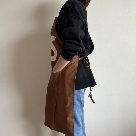 WPB8 DAY USE W POCKET  APRON   “YES”(生成りロゴ)※正面に二つのポケットがございます