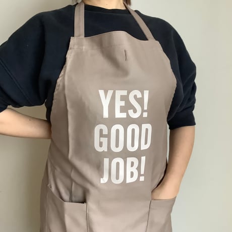 WPSB2  DAY USE W POCKET  APRON   “YES！GOOD JOB！SMOKY BEIGE COLOR