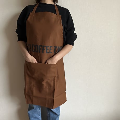 DRESSSEN  DRVBRN11 REVERSIBLE  APRON“YES！COFFEE  TIME！/ YES！BEER TIME！“(リバーシブルエプロン)BROWN  COLOR