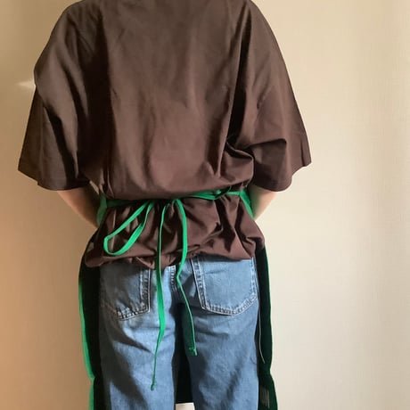 🌸新発売　WPG1 DAY USE W POCKET  APRON   YES (※裏側にNO THANK YOUのプリントがあります) BOTTLE GREEN COLOR