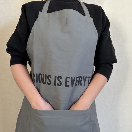 DRVG13  REVERSIBLE  APRON“DELICIOUS IS EVERYTHING/DELICIOUS +SMILE(リバーシブルエプロン)