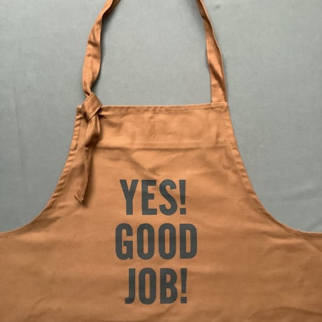 PR30 THE PROFESSIONAL APRON“ YES！GOOD JOB！” (BROWNカラー)※首紐の長さが調整できます。