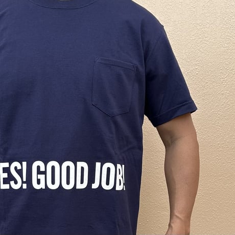 DRESSSEN  DSST59  DRES“SPECIAL”SSEN    YES！GOOD JOB！T-SHIRTS (生成りロゴ) ネイビーカラー