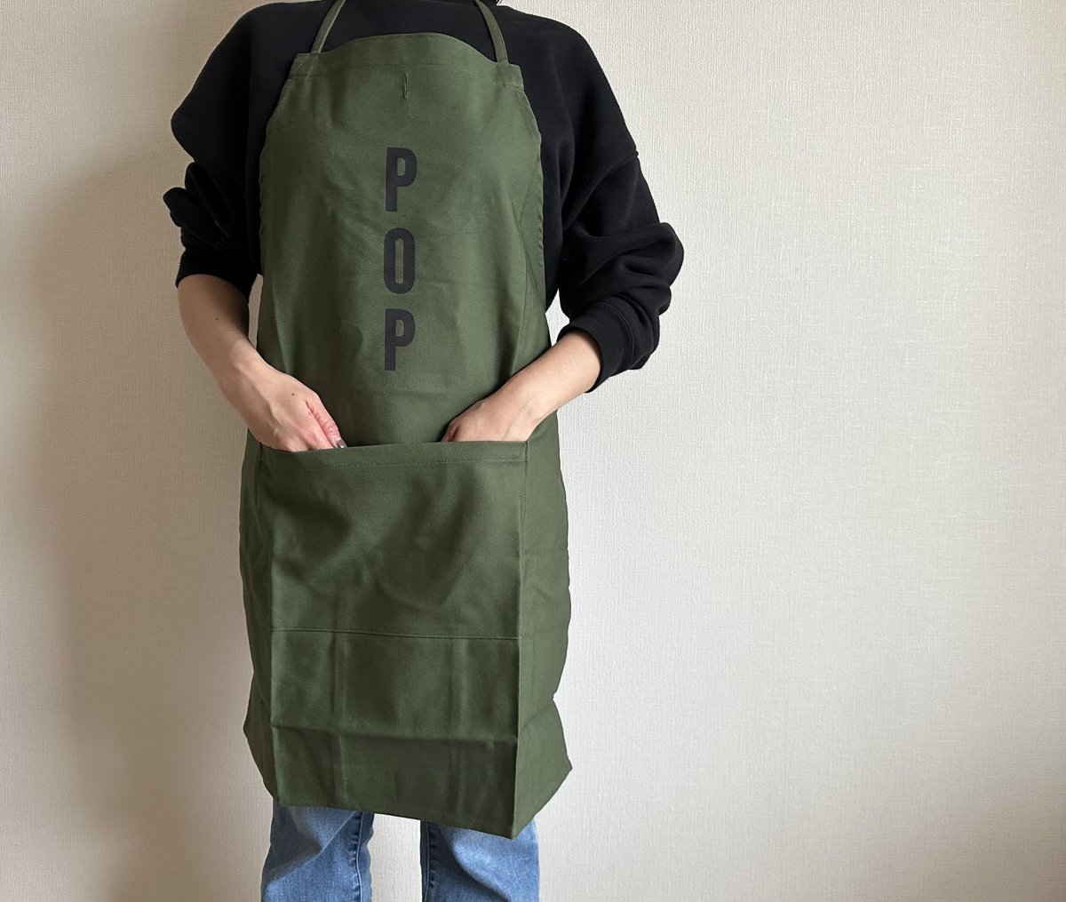 ADULT APRON DR(GRN)9 “POP“”APRON ※今回の販売をもって生産