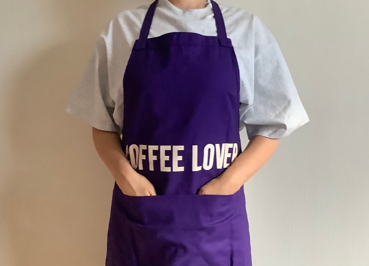 REVERSIBLE APRON“コーヒーラバー/ COFFEE LOVER ”PURPLE