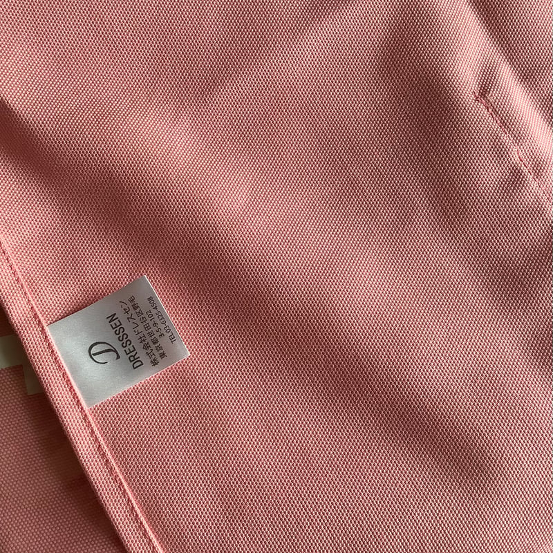 DR(PK)3 ”SMILE FOR YOU“ APRON (生成りロゴ)PINK COL