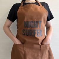 WPB5  DAY USE W POCKET  APRON   “NIGHT SURFER“ BROWN COLOR ※正面に二つのポケットがございます