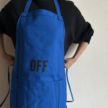 DRESSSEN  DRVBLU1 REVERSIBLE  APRON“ON/OFF(リバーシブルエプロン)