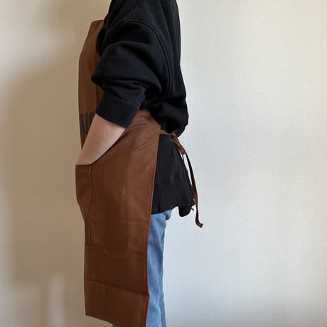 DRESSSEN  DRVBRN7  REVERSIBLE  APRON“YES！GOOD JOB！/ DRESSSEN“(リバーシブルエプロン)BROWN  COLOR