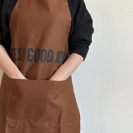 DRESSSEN  DRVBRN7  REVERSIBLE  APRON“YES！GOOD JOB！/ DRESSSEN“(リバーシブルエプロン)BROWN  COLOR