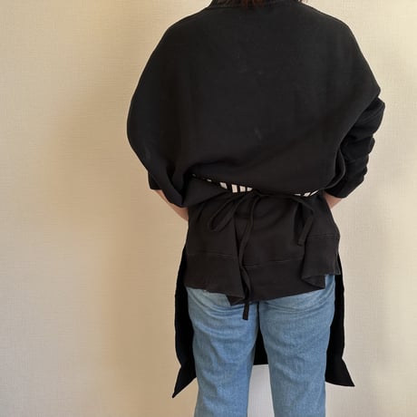 ADULT APRON  DR(BLK)6  ”SAMURAI SPIRIT “ BLACK COLOR ※GREYロゴ