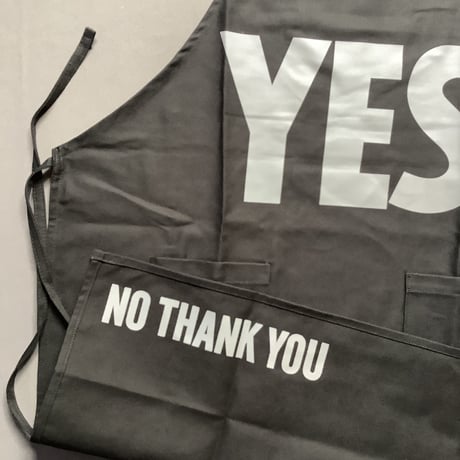 WPABLK1  DAY USE W POCKET  APRON   “YES”(BLACKCOLOR  )※裏にNO THANKYOUのプリント