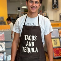 🌸[新発売] DR(DB)7    ”TACOS AND TEQUILA “APRON (生成りロゴ)  DARK BROWN COLOR