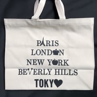 DRESSSEN  MARKET BAG (LARGE)  MBAL9 ” PARIS LONDON NEWYORK BEVERLY HILLS TOKYO“