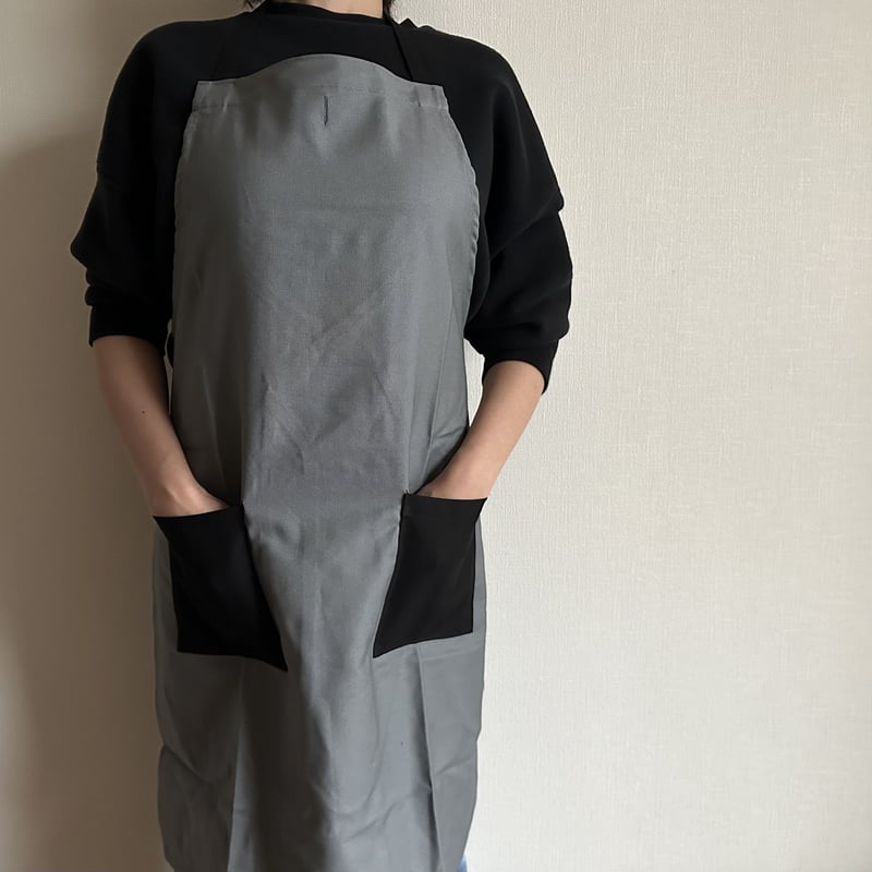 DRESSSEN WPA2TSB W ポケットエプロン“2TONE COLOR”※GREY C...