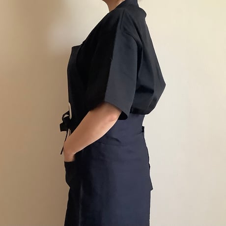 PR60  THE PROFESSIONAL APRON“ YES！GOOD JOB！(DARK  NAVY)※首の紐をお好きな位置で結んで固定できます