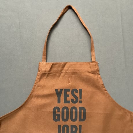 👶DRESSSEN BKDBR1 BABY KIDS APRON YES！ GOOD   JOB！(ベイビーキッズエプロンです。)  ※BROWN  COLOR