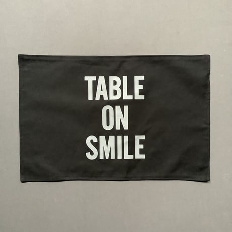 REVERSIBLE PLACE MAT REVMBK11   “YES！GOOD JOB！/TABLE ON SMILE (BLACK  COLOR)