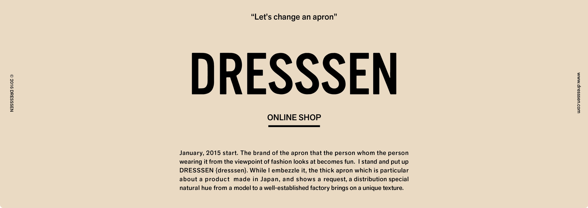 DRESSSEN公式オンラインストア