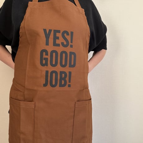 WPB2   DAY USE W POCKET  APRON   “YES！　GOOD   JOB！※正面に二つのポケット🔴一点のみ販売させていただきます。