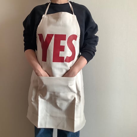 [10周年記念発売]ADULT APRON LG1   " YES" (裏側にNO THANKYOU ⭐️チェリー色ロゴが再入荷しました!