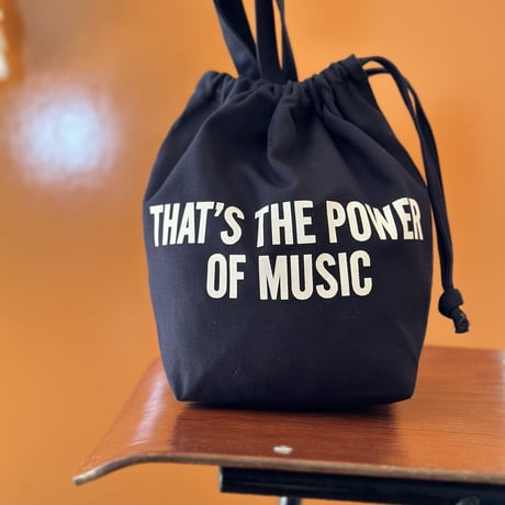 SMDN2 DRESSSEN SMALL DAY BAG “THAT’S THE POWER OF MUSIC“ (DARK NAVY COLOR)