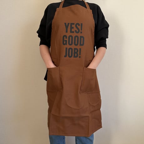 WPB2   DAY USE W POCKET  APRON   “YES！　GOOD   JOB！※正面に二つのポケット🔴一点のみ販売させていただきます。