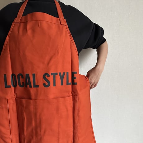 DRESSSEN  DRVNO2 REVERSIBLE  APRON“ORIGINAL STYLE/LOCAL STYLE”(リバーシブルエプロン)  NEW ORANGE