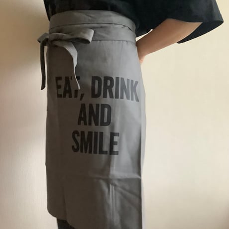 DRESSSEN LWLGR2 “EAT,DRINK  AND  SMILE”APRON(腰巻きエプロンです)
