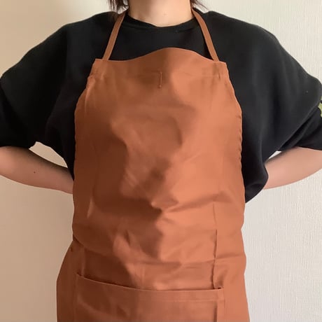 ADULT APRON DR(BRN)0   "NON TITLE“ ※こちらのエプロンは無地です。