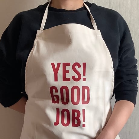 [10周年記念発売]ADULT APRON LG2    " YES！GOOD  JOB！🌟チェリー色ロゴが再入荷しました!