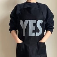 WPABLK1  DAY USE W POCKET  APRON   “YES”(BLACKCOLOR  )※裏にNO THANKYOUのプリント