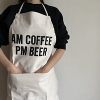 ADULT APRON  " #9 AM COFFEE PM BEER"