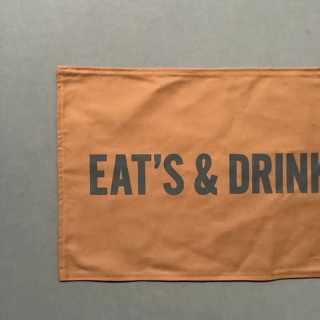 REVERSIBLE PLACE MAT REVMBR1 “YES/EATS ＆DRINKS(BROWN  COLOR)