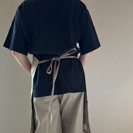 WPSB1  DAY USE W POCKET  APRON   YES (※裏側にNO THANK YOUのプリントがあります) SMOKY BEIGE