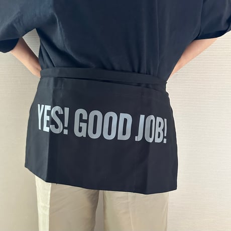 DRESSSEN  LWB3  LOWER WALL APRON  "YES！GOOD JOB！"(腰巻きエプロンです)  BLACK COLOR