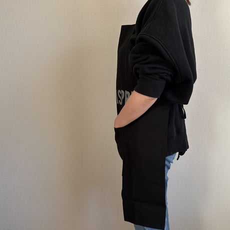 ADULT APRON  DR(BLK)6  ”SAMURAI SPIRIT “ BLACK COLOR ※GREYロゴ
