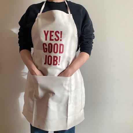 [10周年記念発売]ADULT APRON LG2    " YES！GOOD  JOB！🌟チェリー色ロゴが再入荷しました!