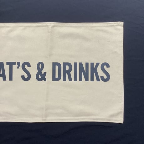 REVERSIBLE PLACE MAT REVMLC10   “YES/EATS ＆DRINKS (LATTE  COLOR)