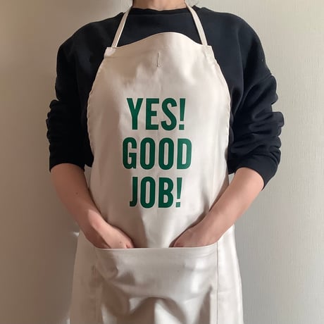 [10周年記念発売]ADULT APRON LG2    " YES！GOOD  JOB！🌟チェリー色ロゴが再入荷しました!